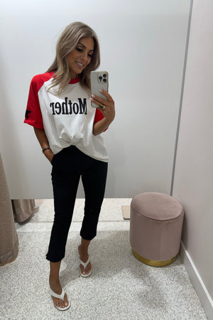 Chosen By Fifi & Annie The Mother Tee | White/Red