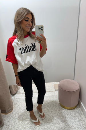 Chosen By Fifi & Annie The Mother Tee | White/Red