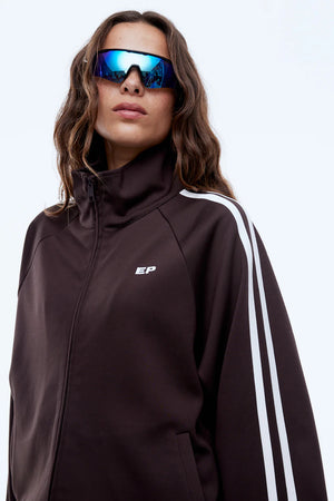 Ena Pelly Valentina Zip Thru Sweat | Cocoa