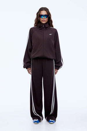 Ena Pelly Valentina Zip Thru Sweat | Cocoa