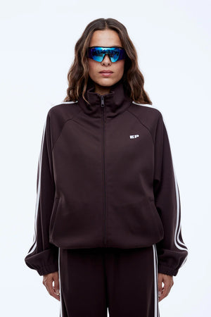 Ena Pelly Valentina Zip Thru Sweat | Cocoa