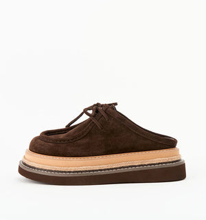 Alias Mae Veronique Platform Mule | Chocolate Suede