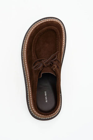 Alias Mae Veronique Platform Mule | Chocolate Suede