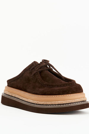 Alias Mae Veronique Platform Mule | Chocolate Suede