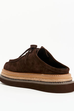 Alias Mae Veronique Platform Mule | Chocolate Suede