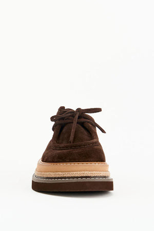 Alias Mae Veronique Platform Mule | Chocolate Suede