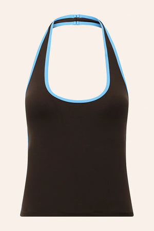 P.E Nation Radar Halter Tank | Coffee/Marina