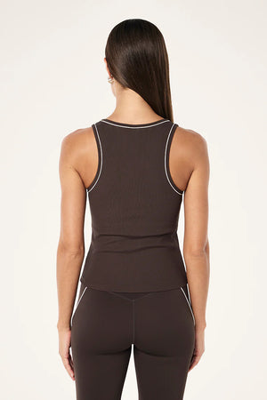 P.E Nation Nexus Rib Tank | Coffee