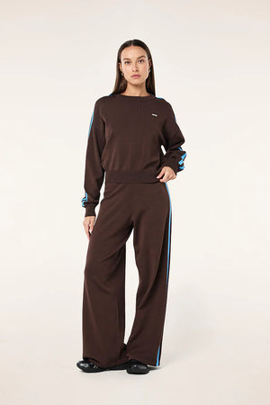 P.E Nation Retreat Knit Pant | Coffee/Marina