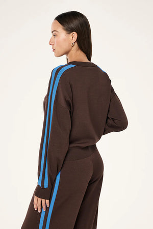 P.E Nation Retreat Knit Jumper | Coffee/Marina