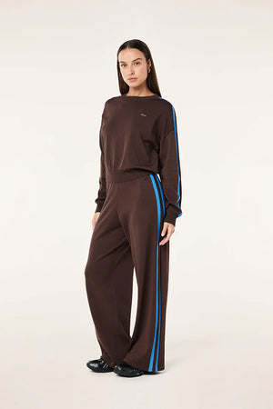P.E Nation Retreat Knit Jumper | Coffee/Marina
