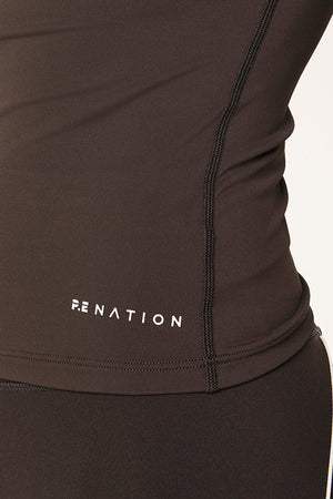P.E Nation Foundation Long Sleeve Top | Coffee