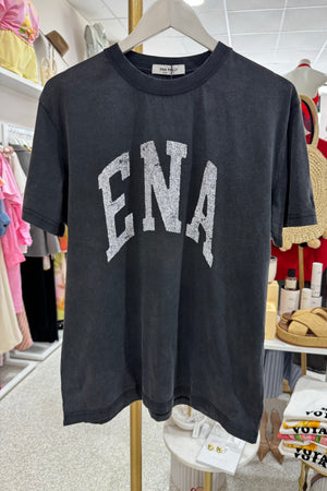 Ena Pelly Jessie Collegiate Oversized Tee | Vinatge Black || BEST SELLER / RESTOCKED