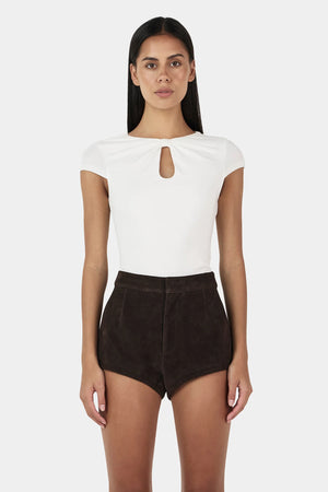 Ownley Rina Keyhole Tee | Ivory