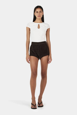 Ownley Rina Keyhole Tee | Ivory