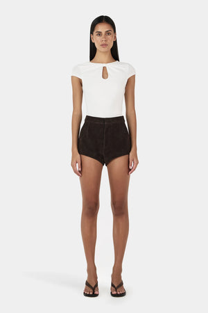 Ownley Rina Keyhole Tee | Ivory