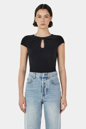 Ownley Rina Keyhole Tee | Black