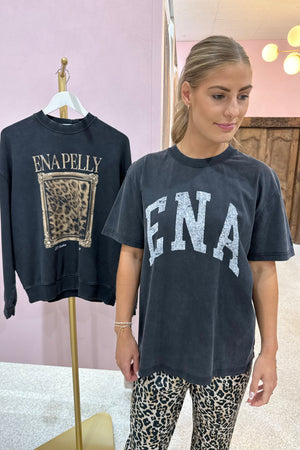 Ena Pelly Jessie Collegiate Oversized Tee | Vinatge Black || BEST SELLER / RESTOCKED