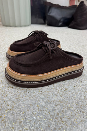 Alias Mae Veronique Platform Mule | Chocolate Suede