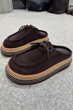 Alias Mae Veronique Platform Mule | Chocolate Suede