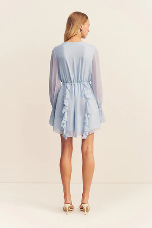 Shona Joy Emory Ruffle Mini Dress | Arcadian Blue