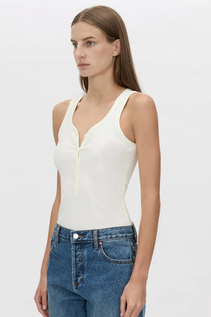 C&M Camilla & Marc Nora Button Down Tank | Soft White