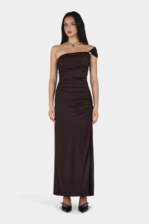 Ownley Rhea Midi Dress | Chocolate