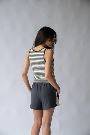 Araminta James Mio Tank | Noir Stripe