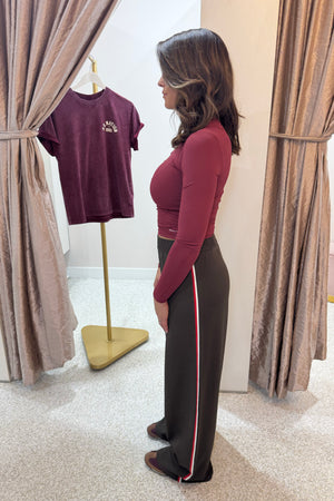 P.E Nation Foundation Long Sleeve Top| | Cabernet