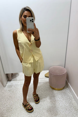 Chosen By Fifi & Annie The Santa Cruz Vest Set | Lemon