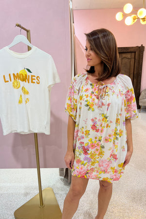 Auguste The Label Autumn Mini Dress | White Floral