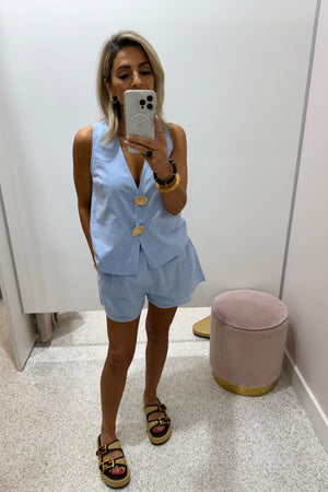 Chosen By Fifi & Annie The Santa Cruz Vest Set | Baby Blue