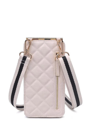 Sol And Selene Duality Quilted Cell Phone Cross Body Bag | Cream
