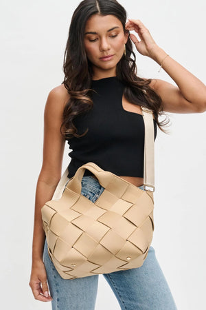 Sol And Selene Resilience Woven Neoprene Bag | Nude