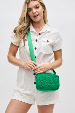 Sol And Selene inspiration Woven Neoprene Bag | Kelly Green