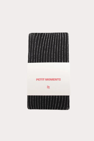 Petit Moments Shimmer Stripe Tights | Black
