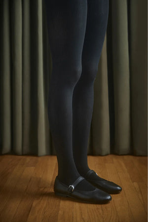 Petit Moments Cable Knit Tights | Black