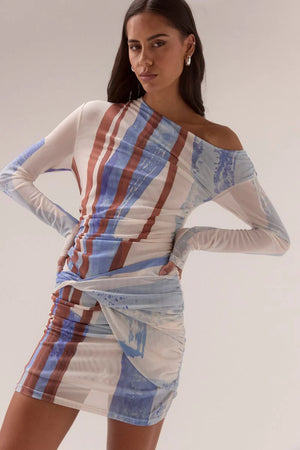 Sovere Hunter Mesh MIni Dress | Blue Spice