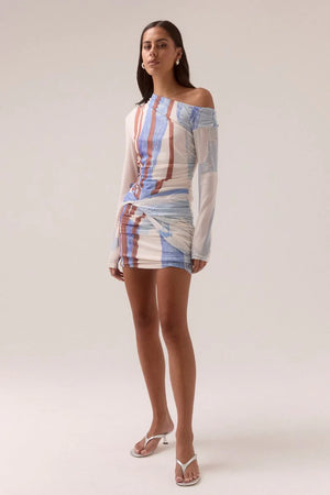 Sovere Hunter Mesh MIni Dress | Blue Spice