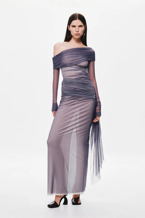 Misha The Nexus Mesh Long Sleeve Dress | Shark