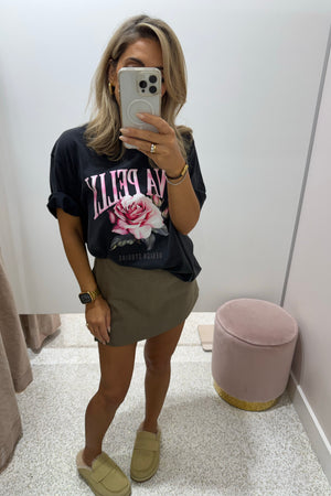 Ena Pelly Rose Tee | Vintage Black