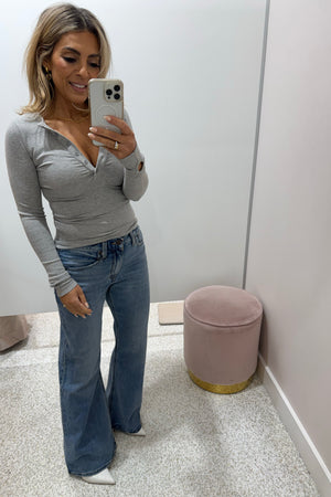 Bayse Brand Piper Henley Top | Grey