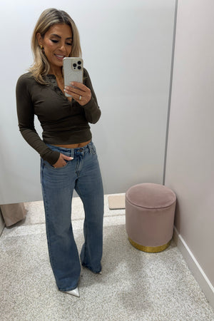 Bayse Brand Searle Henley Top | Cedar