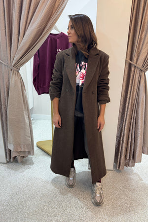 Ena Pelly Scarlet Coat | Espresso