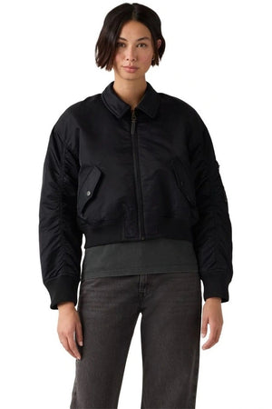 Levi's Bowie Cropped Bomber Jacket | Anthracite Night
