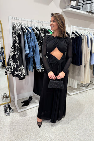 Misha The Transit Long Sleeve Jersey Dress | Black