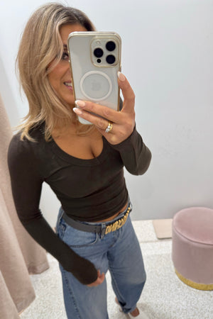 Bayse Brand Grace Long Sleeve | Espresso