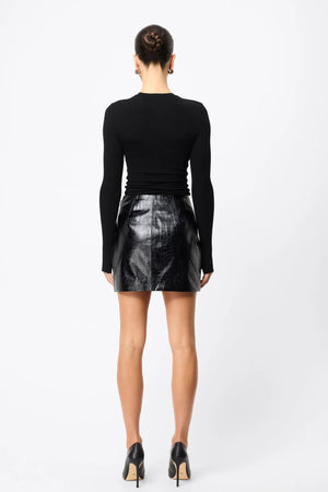Mossman Salt Water Mini Skirt | Black