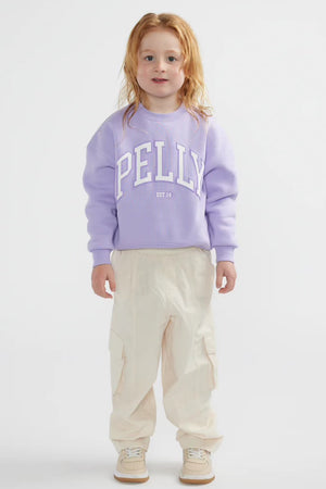 FIFI & ANNIE BOUTIQUE EXCLUSIVE X Ena Pelly Kids Lilly Oversized College Sweater | Lilac