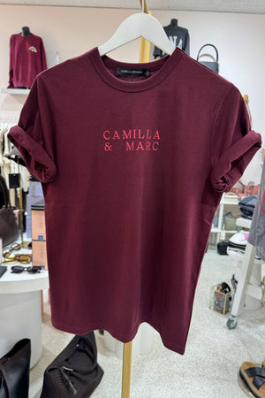 C&M Camilla & Marc Era Graphic Tee | Burgandy